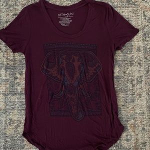 Elephant print short sleeve